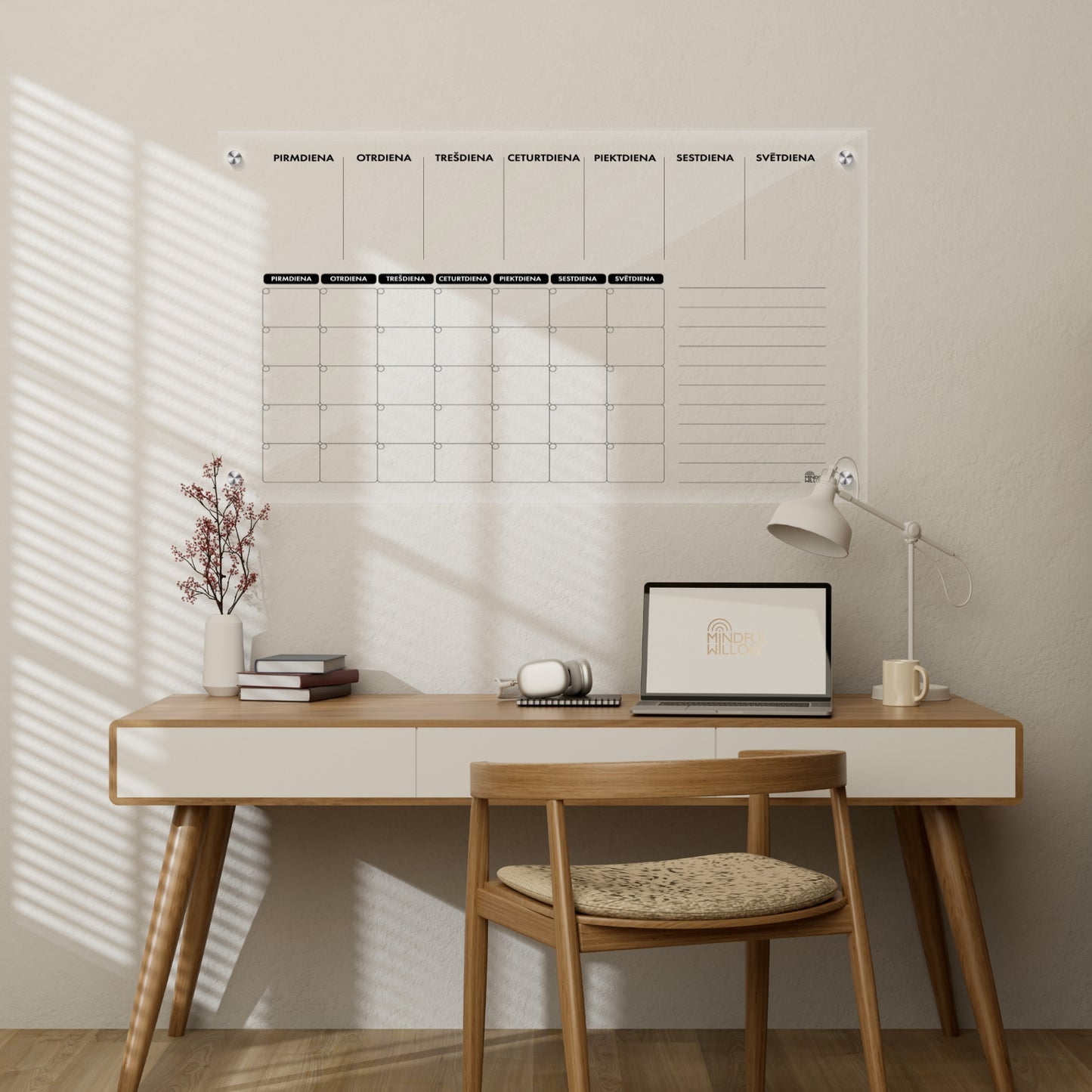 Acrylic Wall Planner "CLEAR VISION" - HUGE