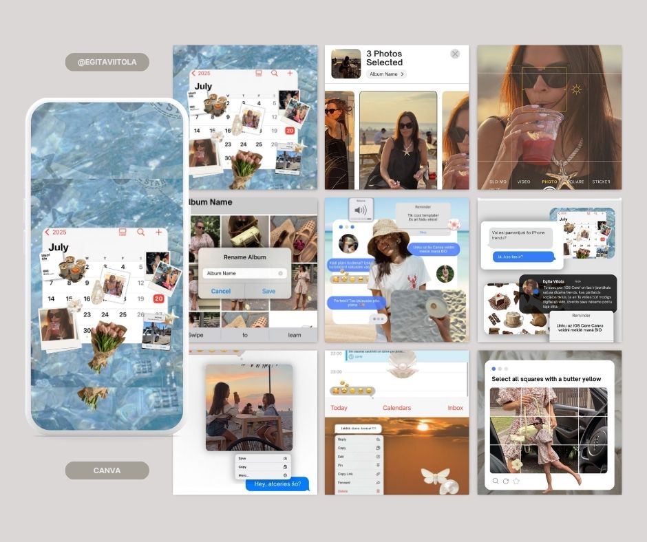 Canva iOS CORE dizaina veidnes satura veidotājiem, mazajiem uzņēmumiem un personīgajiem zīmoliem (+bonuss)