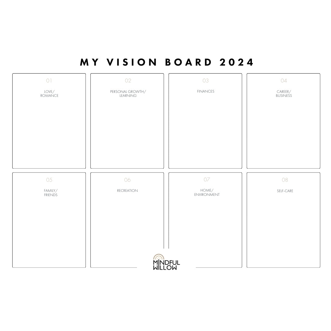 DIGITAL VISION BOARD SET 3: Vision Board Journal + Vision Board Poster A2