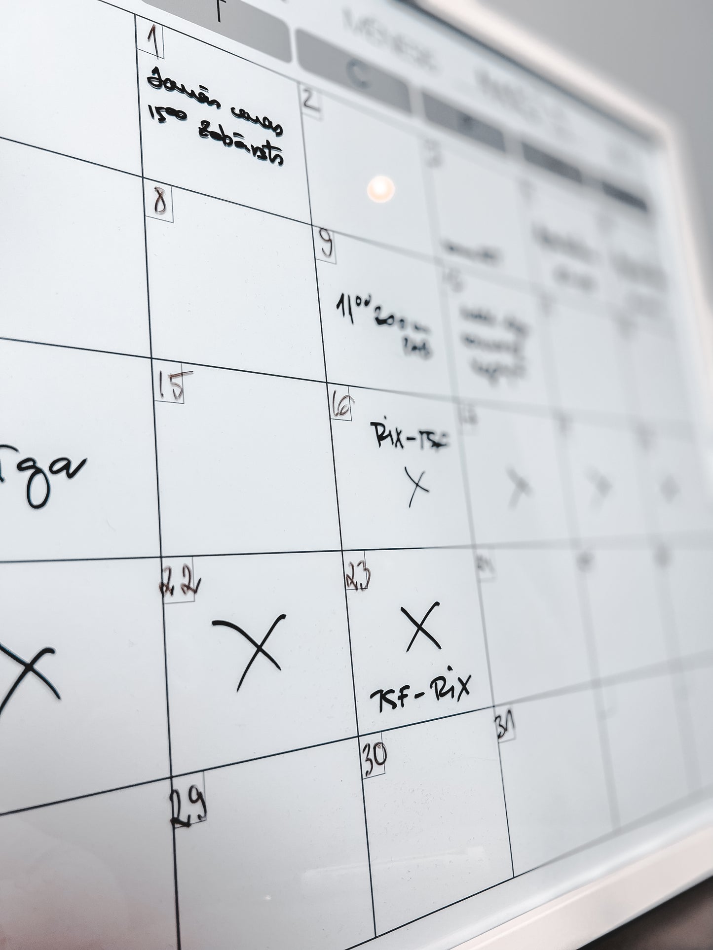 Framed acrylic planner 30 x 40 cm