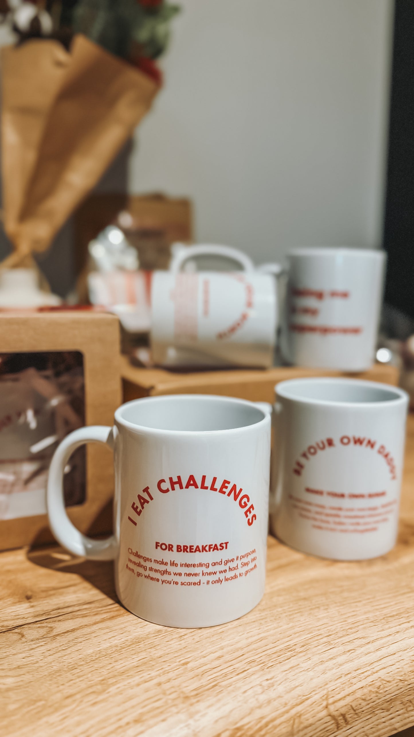 Mug "I eat challenges for breakfast"