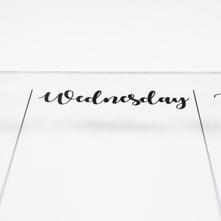 WEEKLY Acrylic Wall Planner "MY PERFECT WEEK"