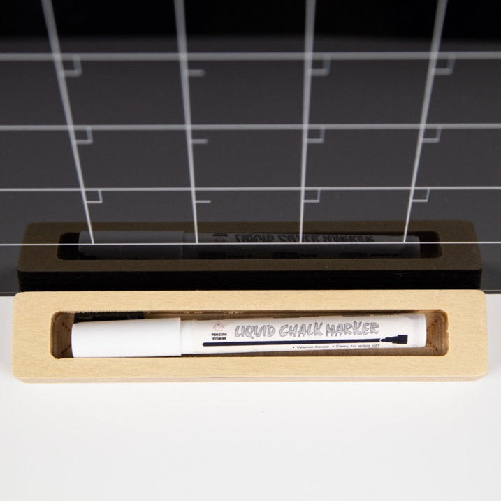 MONTHLY Acrylic Desk Planner with Wooden Stand
