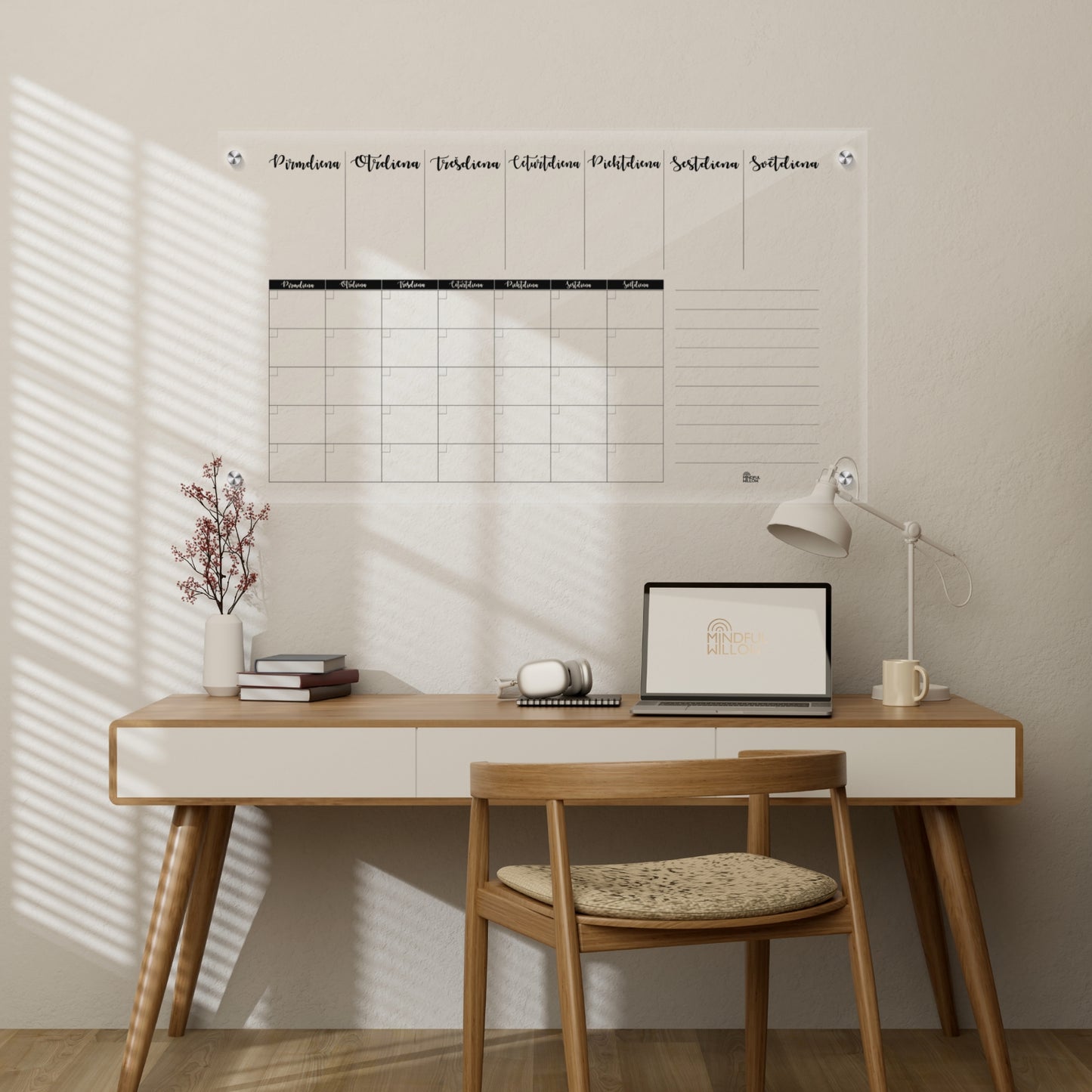 Acrylic Wall Planner "CLEAR VISION" - HUGE