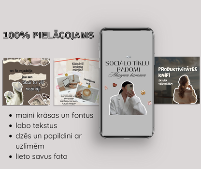 Canva karuseļpostu veidnes satura veidotājiem, mazajiem uzņēmumiem un personīgajiem zīmoliem (+bonuss)