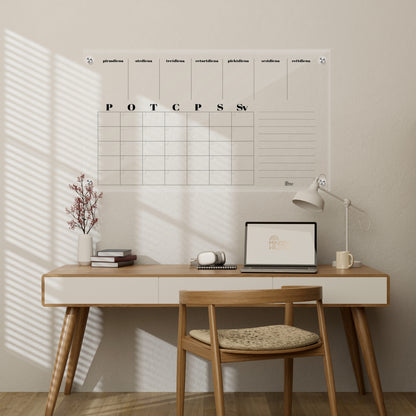 Acrylic Wall Planner "CLEAR VISION" - HUGE