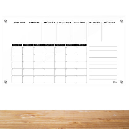 Acrylic Wall Planner "CLEAR VISION" - HUGE