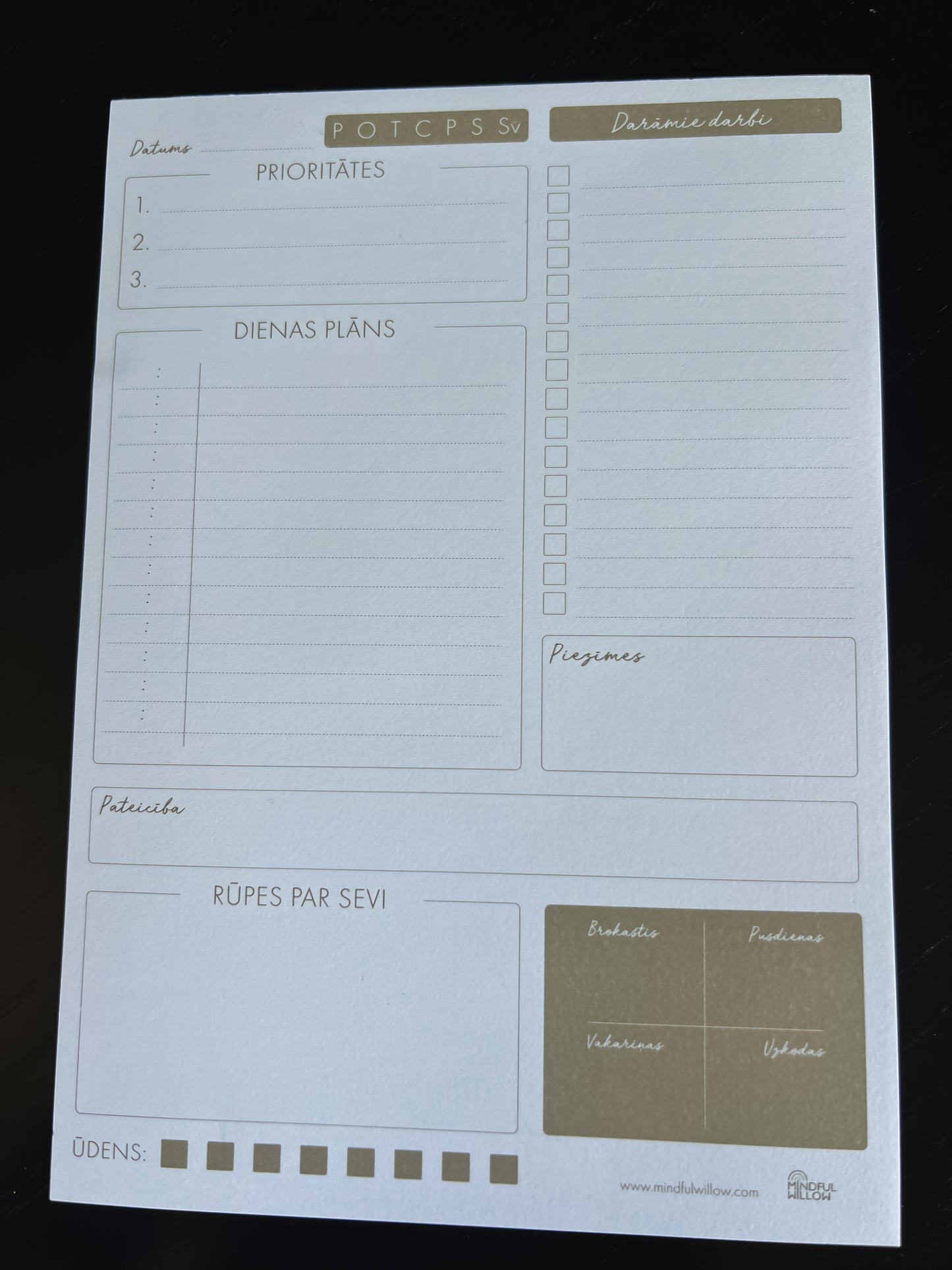 Undated Daily planner pad - A5, 95 pages