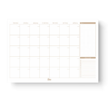 Undated Monthly planner pad - A3, 36 pages