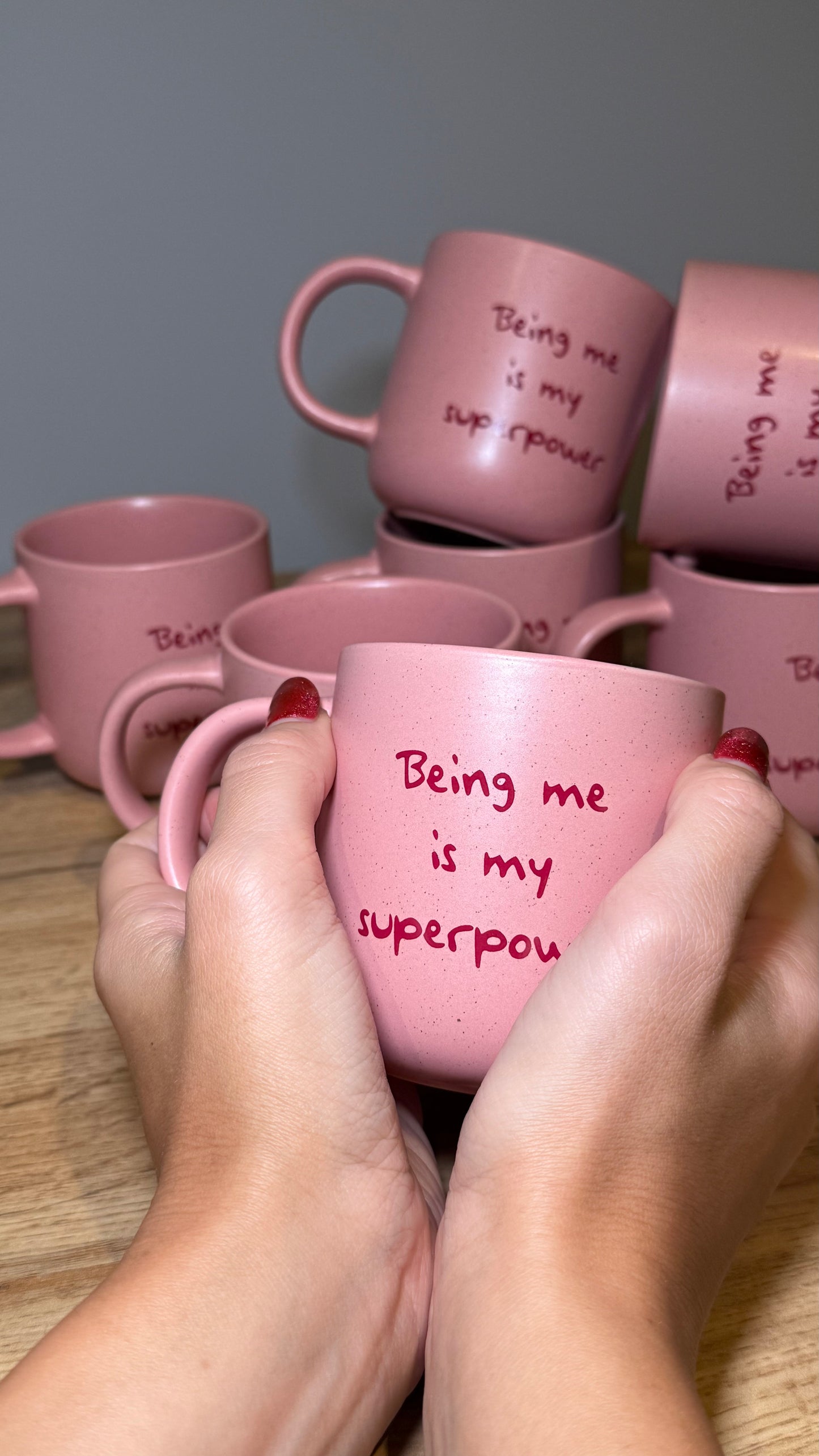 Mug "Being me is my superpower” - pink