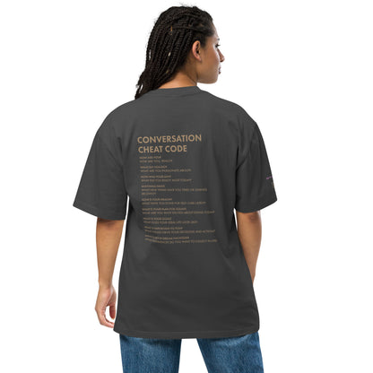 Oversized T-krekls "Conversation code"