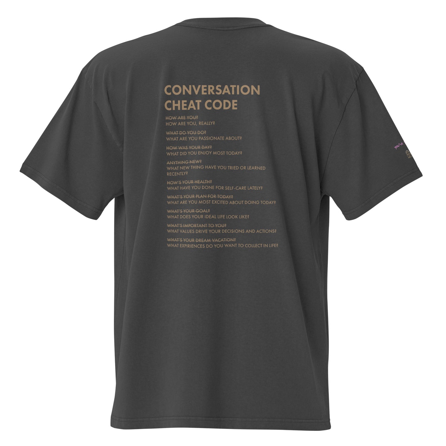 Oversized T-krekls "Conversation code"