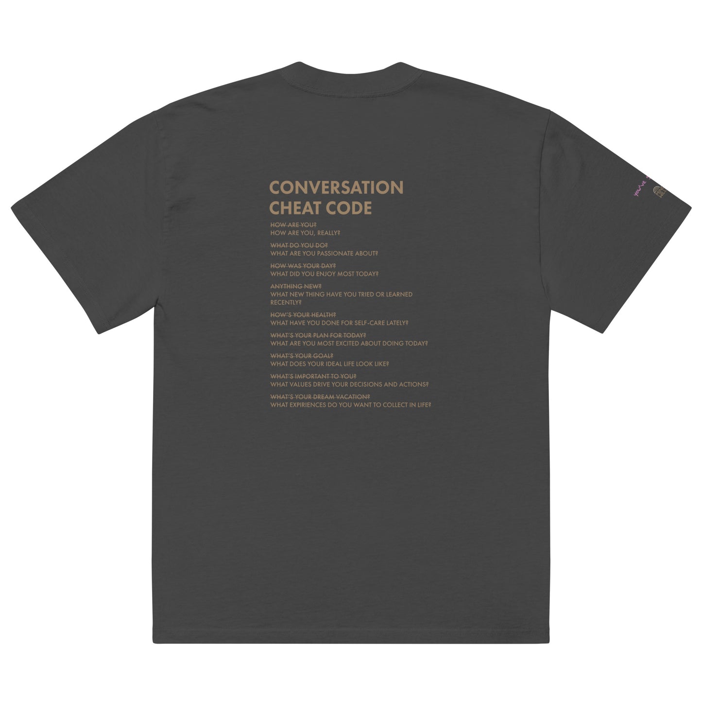 Oversized T-krekls "Conversation code"