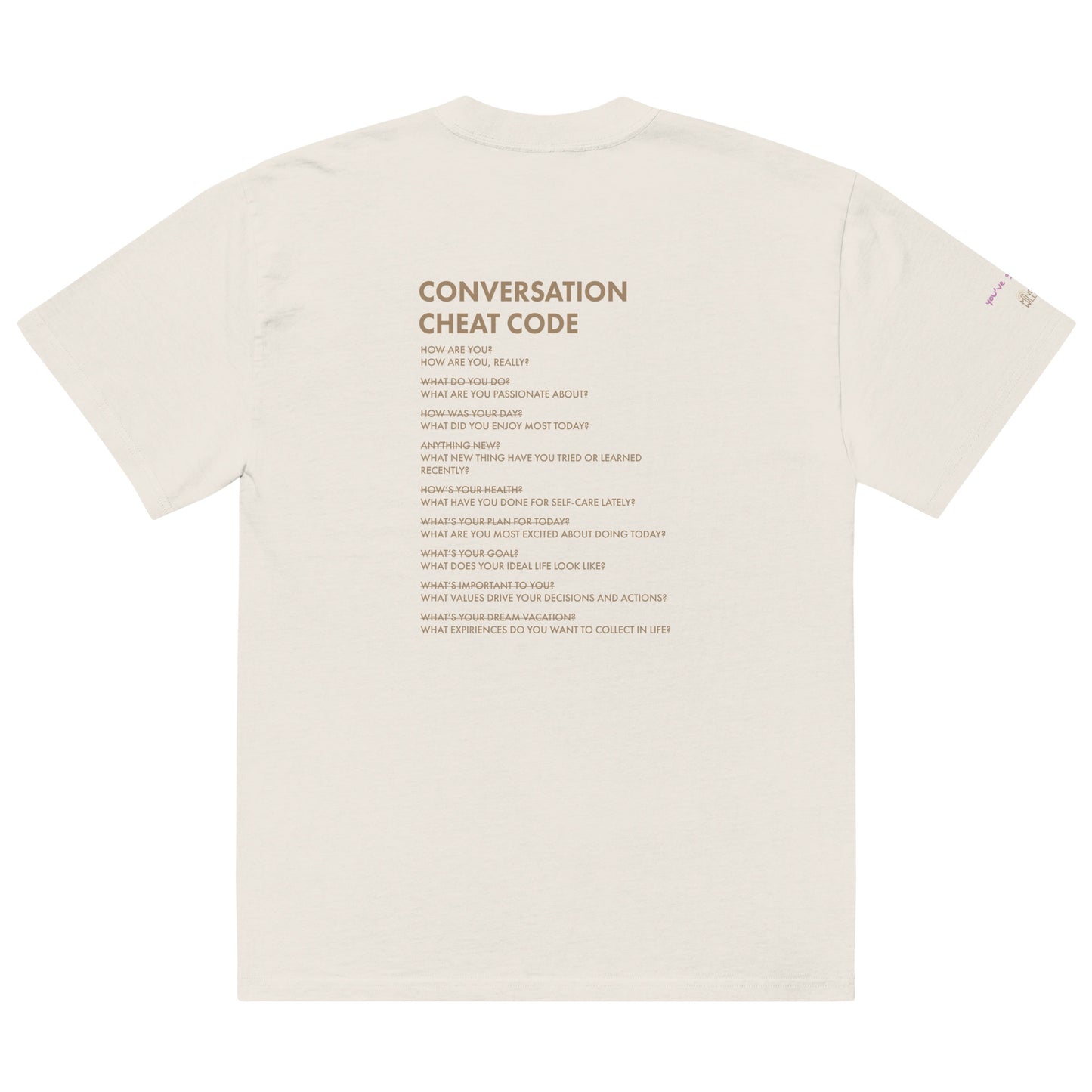 Oversized T-krekls "Conversation code"